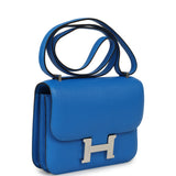 Pre-owned Hermes Constance 18 Bleu Hydra Chevre Mysore Palladium Hardware - Thumbnail View 2