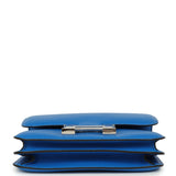 Pre-owned Hermes Constance 18 Bleu Hydra Chevre Mysore Palladium Hardware - Thumbnail View 6