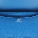 Pre-owned Hermes Constance 18 Bleu Hydra Chevre Mysore Palladium Hardware - Thumbnail View 8