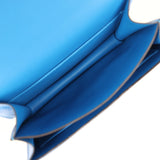 Pre-owned Hermes Constance 18 Bleu Hydra Chevre Mysore Palladium Hardware - Thumbnail View 9