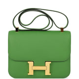Pre-owned Hermes Constance 24 Vert Yucca Epsom Gold Hardware - Thumbnail View 1
