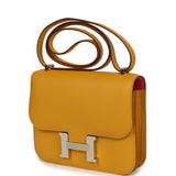 Hermes Constance 18 Jaune Ambre Verso Epsom Palladium Hardware - Thumbnail View 5