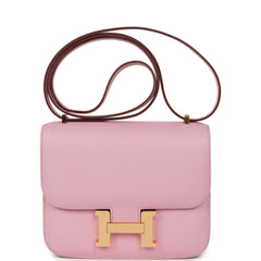 Hermes Constance 18 Mauve Sylvestre Epsom Rose Gold Hardware