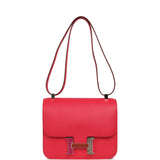 Pre-owned Hermes Constance 18 Rose Extreme Epsom Marquette Palladium Hardware - Thumbnail View 7
