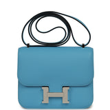 Pre-owned Hermes Constance 18 Celeste Swift Palladium Hardware - Thumbnail View 1