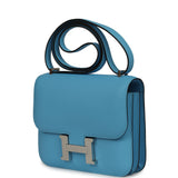 Pre-owned Hermes Constance 18 Celeste Swift Palladium Hardware - Thumbnail View 5
