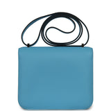 Pre-owned Hermes Constance 18 Celeste Swift Palladium Hardware - Thumbnail View 4