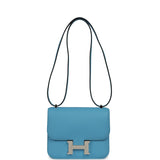 Pre-owned Hermes Constance 18 Celeste Swift Palladium Hardware - Thumbnail View 7