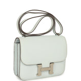 Pre-owned Hermes Constance 18 Bleu Brume Chevre Mysore Palladium Hardware - Thumbnail View 2