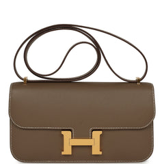 Hermes Constance Elan Etoupe Epsom Gold Hardware