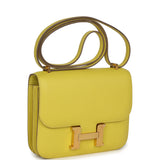 Pre-owned Hermes Constance 18 Lime Epsome Rose Gold Hardware - Thumbnail View 2