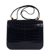 Hermes Constance 24 Bleu Saphir Shiny Niloticus Crocodile Gold Hardware - Thumbnail View 4
