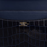 Hermes Constance 24 Bleu Saphir Shiny Niloticus Crocodile Gold Hardware - Thumbnail View 8