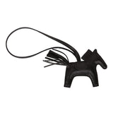 Hermes SO Black Grigri Horse Rodeo Bag Charm PM