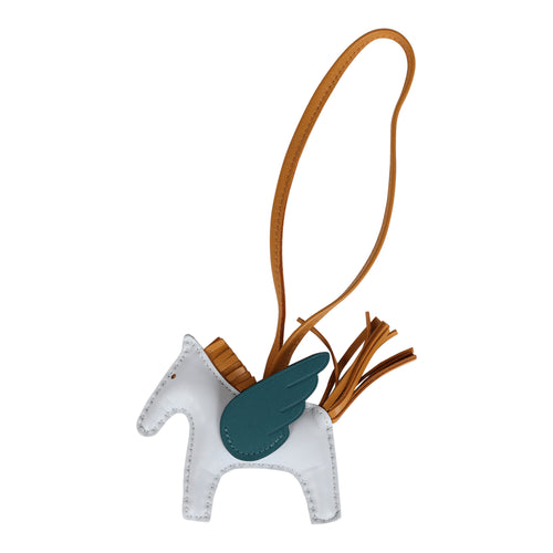 Hermes Bleu Brume, Sesame, Vert Bosphore Pegase Rodeo Bag Charm PM