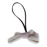 Hermes Budy Bag Charm Mauve Pale/Rouge Sellier Milo Lambskin and Merino Wool