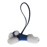 Hermes Budy Bag Charm Bleu France/Bleu Saphir/Milo Lambskin and Merino Wool