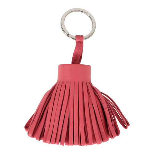Hermes Carmen Rose Lipstick Lambskin Keychain