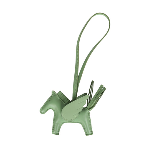 Hermes Pegase Rodeo Bag Charm PM Vert Criquet Milo Lambskin