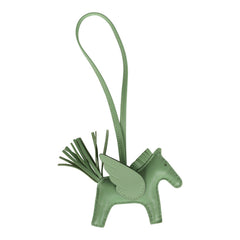 Hermes Pegase Rodeo Bag Charm PM Vert Criquet Milo Lambskin