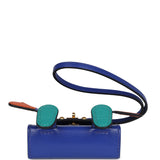 Hermes Kelly Doll Idole Bag Charm Bleu Electric, Feu, Jaune de Naples and Vert Verone Tadelakt/Chevre Gold Hardware