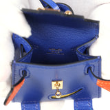 Hermes Kelly Doll Idole Bag Charm Bleu Electric, Feu, Jaune de Naples and Vert Verone Tadelakt/Chevre Gold Hardware