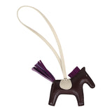 Hermes Rodeo Bag Charm PM Rouge Sellier/Violet/Craie Milo Lambskin