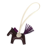 Hermes Rodeo Bag Charm PM Rouge Sellier/Violet/Craie Milo Lambskin