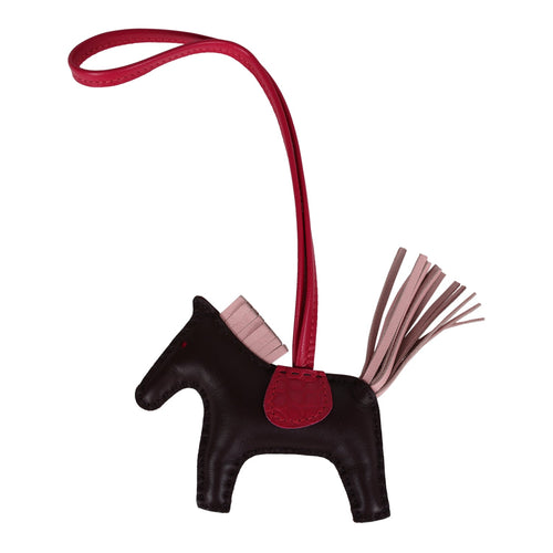 Hermes Rodeo Bag Charm PM Touch Rouge Sellier/Framboise/Rose Sakura Alligator Touch