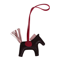 Hermes Rodeo Bag Charm PM Touch Rouge Sellier/Framboise/Rose Sakura Alligator Touch