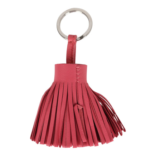 Hermes Carmen Keychain Rose Lipstick Milo Lambskin Palladium Hardware