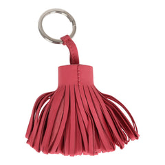 Hermes Carmen Keychain Rose Lipstick Milo Lambskin Palladium Hardware