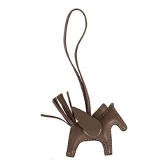 Hermes Pegase Rodeo Bag Charm PM Etoupe Milo Lambskin