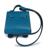 Hermes Mini Kelly Idole Bag Charm Bleu Izmir Tadelakt Gold Hardware