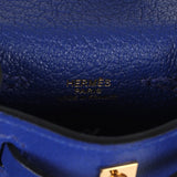 Hermes Mini Kelly Twilly Bag Charm Bleu Electric Tadelakt Gold Hardware