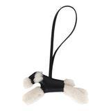 Hermes Budy Charm Black/Ecru Milo Lambskin/Merino Sheepskin