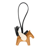 Hermes Pegase Rodeo Bag Charm PM Sesame/Black/Nata Milo Lambskin