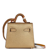 Hermes Mini Kelly Twilly Bag Charm Dore Chevre Gold Hardware