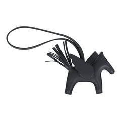 Hermes Pegase Rodeo Bag Charm PM Ardoise Milo Lambskin