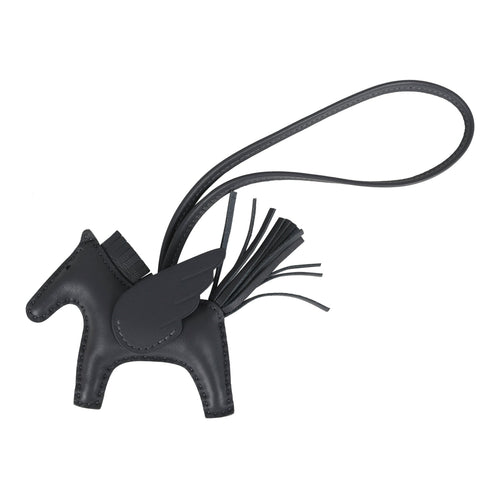 Hermes Pegase Rodeo Bag Charm PM Ardoise Milo Lambskin