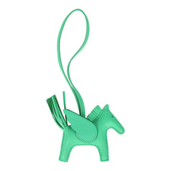 Hermes Pegase Rodeo Bag Charm PM Vert Comics Milo Lambskin