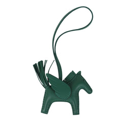 Hermes Pegase Rodeo Bag Charm PM Vert Moyen Milo Lambskin
