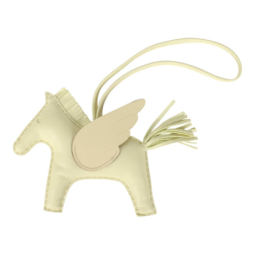 Custom Yellow Swarovski Crystal Hermes Pegase Bedazzled Bag Charm MM Jaune Milton Milo Lambskin