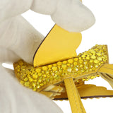Custom Yellow Swarovski Crystal Hermes Bedazzled Pegase Rodeo Bag Charm PM Jaune De Naples Milo Lambskin - Thumbnail View 3