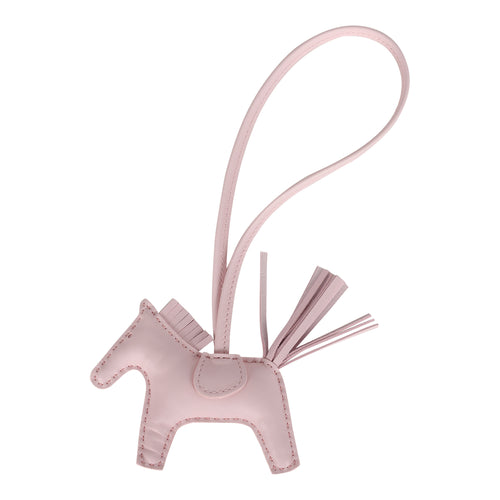 Hermes Rodeo Bag Charm PM Rose Darling Milo Lambskin
