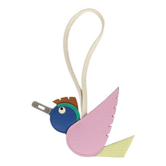 Hermes Birdy Charm Bleu De France, Craie, Mauve Sylvestre, Jaune Bourgeon, Menthe, Gold Epsom, Chevre & Swift Palladium Hardware
