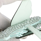 Custom Multicolored Swarovski Crystal Hermes Bedazzled Pegasus Rodeo Bag Charm PM Vert Peppermint Milo Lambskin