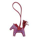 Custom Iridescent Swarovski Crystal Hermes Bedazzled Hermes Rodeo Bag Charm PM Rubis Milo Lambskin - Thumbnail View 1