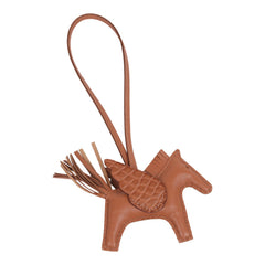 Hermes Pegase Rodeo Bag Charm PM Gold Touch Milo Lambskin and Matte Alligator