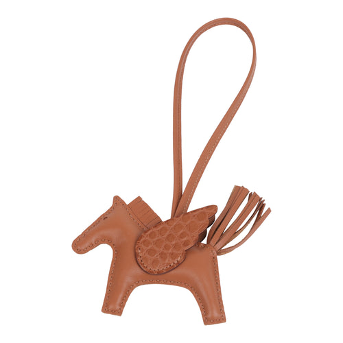 Hermes Pegase Rodeo Bag Charm PM Gold Touch Milo Lambskin and Matte Alligator